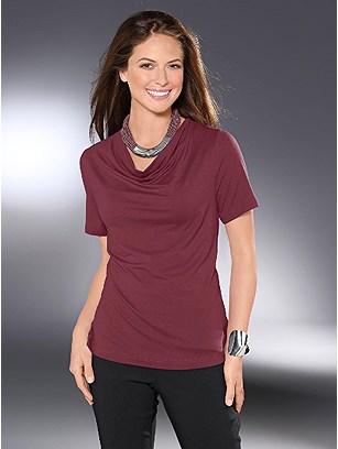 Cowl Neck Top product image (B54134.BORD.1.HE)