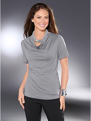 Cowl Neck Top product image (B54134.CHAR.1.HE)