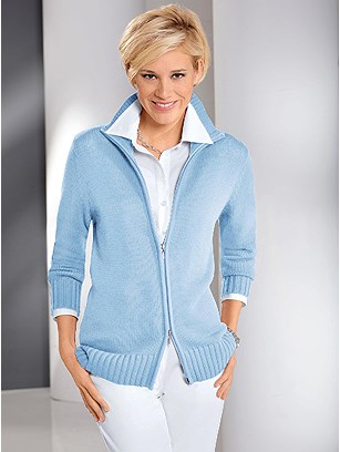 Two Way Zip Up Cardigan product image (B67000.IB.3.21_WithBackground)