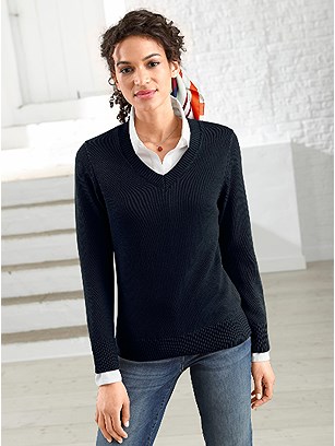 V-Neck Sweater product image (B67004.NV.2.10_WithBackground)