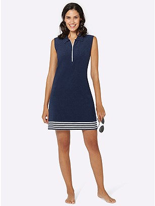 Zip Neckline Beach Dress product image (C53127.NV.1.1_WithBackground)