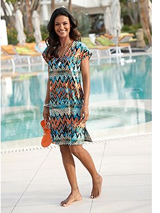 Chevron Print Cover Up product image (C53903.MU.1.1_WithBackground)
