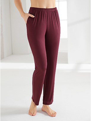Elastic Waist Lounge Pants product image (D73155.BORD.1.6_WithBackground)