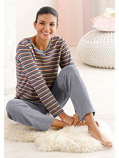 Multicolor Stripe Pajama Set product image (D73842.GYTC.P)