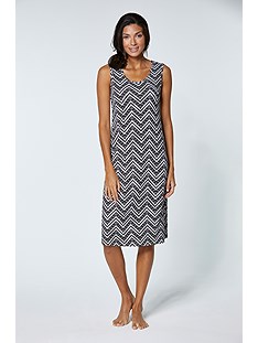 Rounded Neckline Printed Dress product image (E06489.BWPR.1.J)