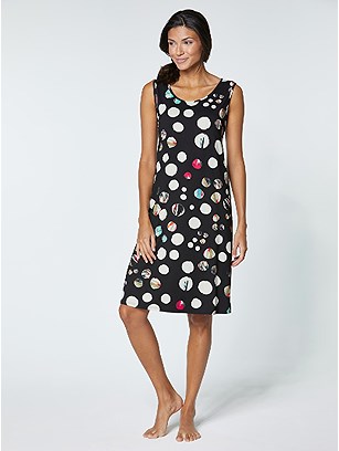 Printed A-Line Dress product image (E08729.BKPR.1.5_WithBackground)