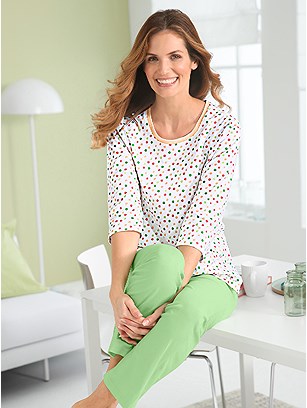 Polka Dot Pajama Top product image (E33370.WHDT.1.4_WithBackground)