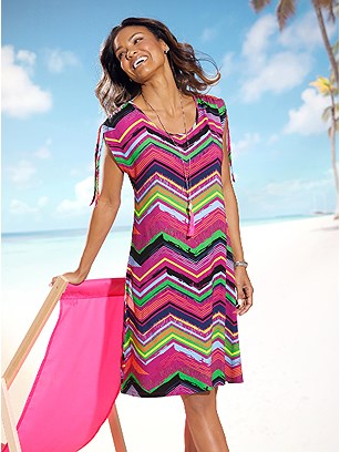Chevron Print Cover Up product image (E83828.PKMU.1.1_WithBackground)