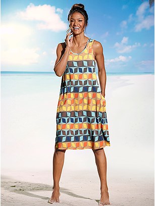 Geometric Print Cover Up product image (E83982.TCMU.J)