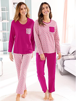 2 Pk Contrast Pajama Set product image (F05106.MVPR.1.1_WithBackground)