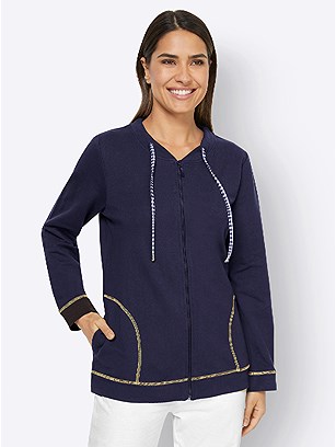 Contrast Trim Zip Jacket product image (F05445.NV.1.1_WithBackground)