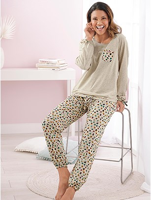 Mottled Print Pajama Set product image (F05662.BEMP.1.1_WithBackground)