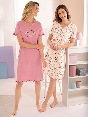 2 Pk Printed Nightgowns product image (F54201.RSPR.11)