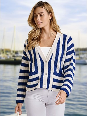 Striped Knit Cardigan product image (Y237300-BLMU_22180183.72SS)